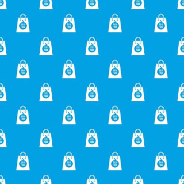 Eko gıda torbası desen kesintisiz mavi