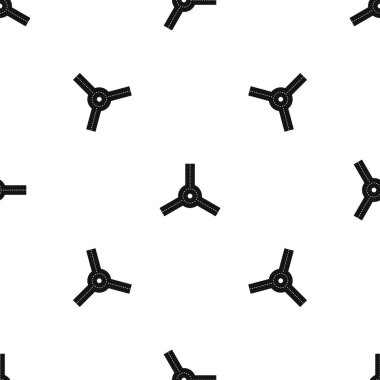 Dolambaçlı desen sorunsuz siyah