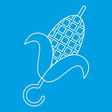 Barbekü Mısır simgesi, anahat tarzı ızgara