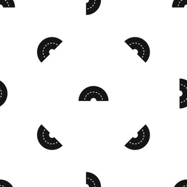 Yuvarlak dönüm yol desen sorunsuz siyah