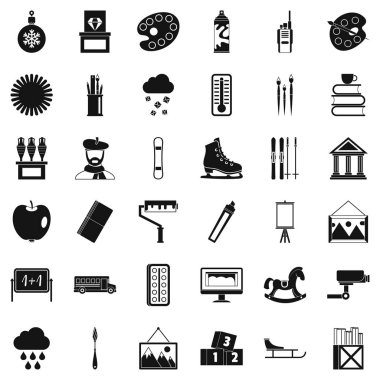 Çizim Icons set, basit tarzı