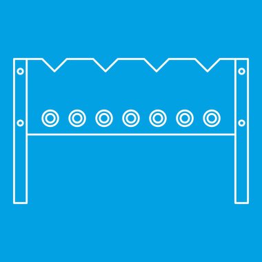 Bbq brazier simgesi, özet biçimi
