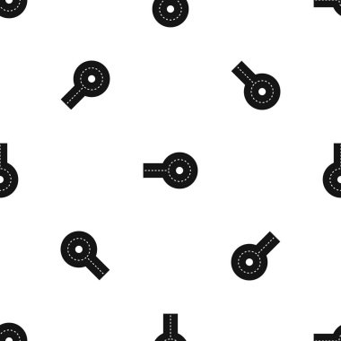 Dairesel çıkmaz desen sorunsuz siyah