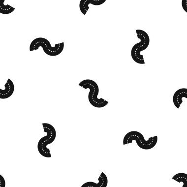 Zikzak yol desen sorunsuz siyah