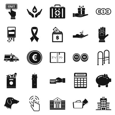 Yatırım Icons set, basit tarzı