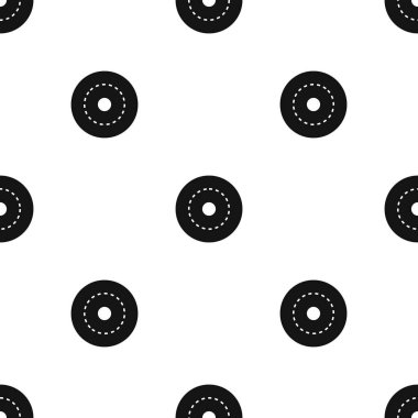 Daire yol desen sorunsuz siyah