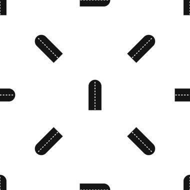 Uzun bir yol sorunsuz siyah desen