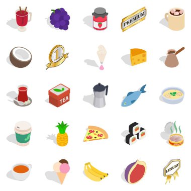 Tanrıçasıydı Icons set, izometrik stili