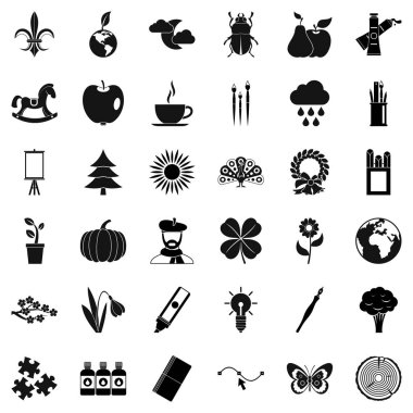 Eko tasarım simgeler kümesi, basit tarzı