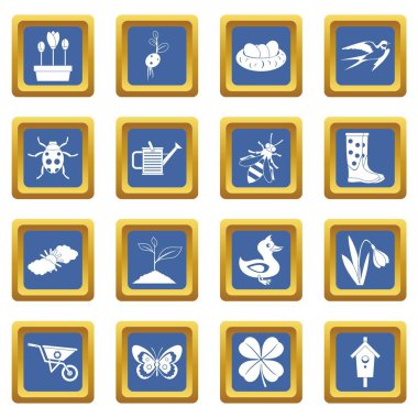 Bahar simgeleri mavi ayarla