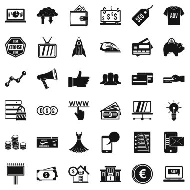 E-ticaret Icons set, basit tarzı