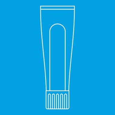 Tüp diş macunu ya da krem simgesinin, anahat stili