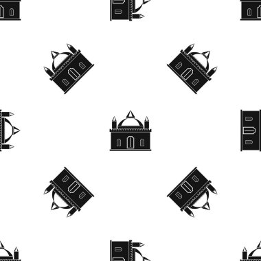 Royal castle desen sorunsuz siyah