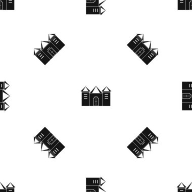 Duvar ve kapı eski kale desen sorunsuz siyah