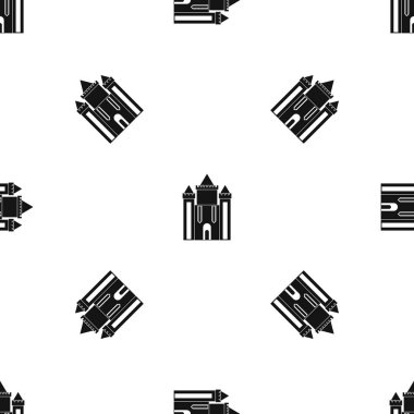 Antik kale desen sorunsuz siyah