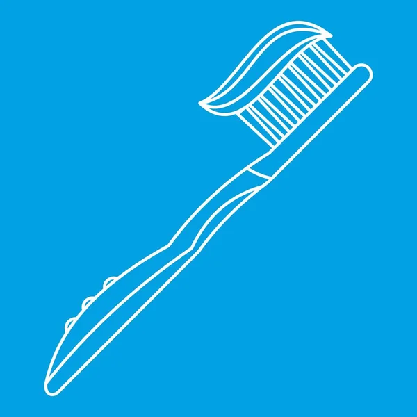 Czyszczenie ikonę symbolu, styl konturu zębów — Wektor stockowy