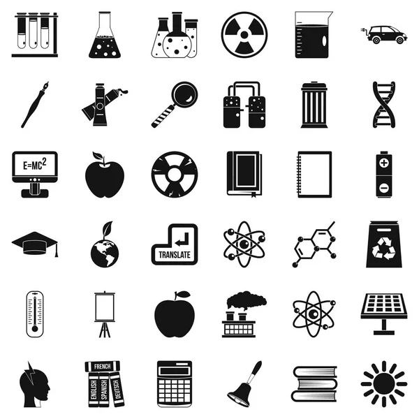 Eğitim Icons set, basit tarzı