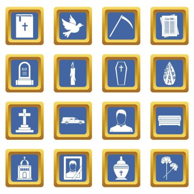 Cenaze simgeleri mavi ayarla