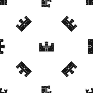 Ortaçağ surlarının desen sorunsuz siyah