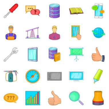 Projeksiyon Icons set, karikatür tarzı