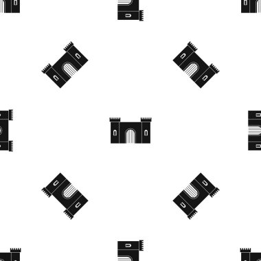 Kale kapısı desen sorunsuz siyah