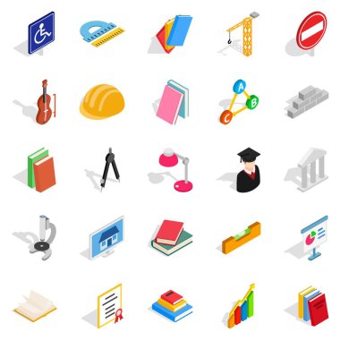 Yönetim Kurulu Icons set, izometrik stili