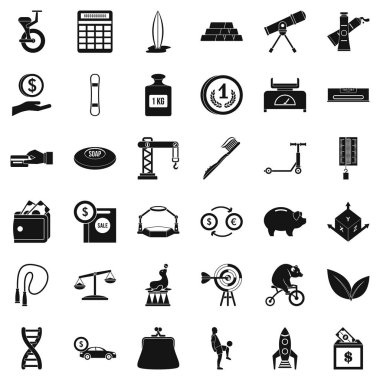 Büyük denge Icons set, basit tarzı