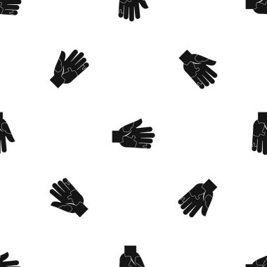 El ile lekeleri desen sorunsuz siyah