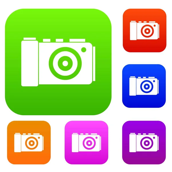 Colección de conjunto de cámara fotográfica — Vector de stock