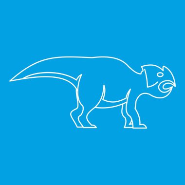 Ceratops dinozor simgesi, anahat stili