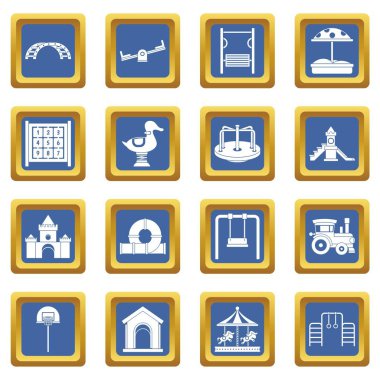 Bahçesi simgeleri mavi ayarla