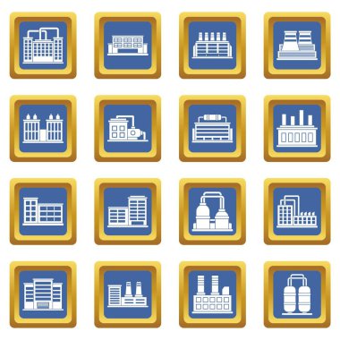 Mavi simgeler bina sanayi ayarla