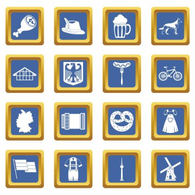 Almanya simgeleri mavi ayarla