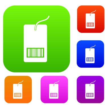 Bar kod kümesi koleksiyonu ile etiket