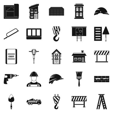 Kıyafet Icons set, basit tarzı