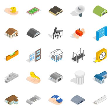 Oluşumu Icons set, izometrik stili