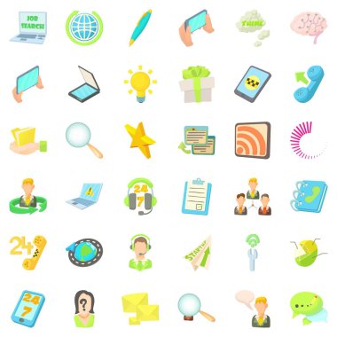 Servis simge seti, karikatür tarzı ara