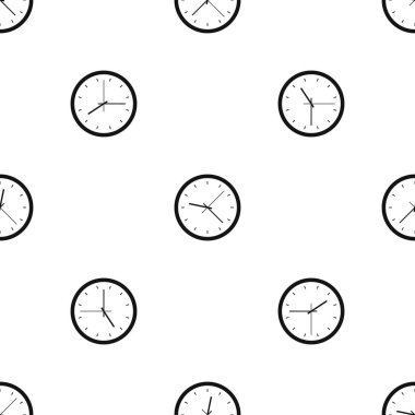 Duvar saati desen sorunsuz siyah