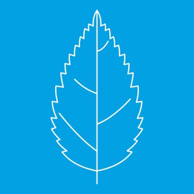 Ağaç yaprak simgesiyle, anahat stili