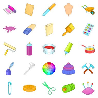 Icons set, karikatür tarzı duvar kağıdı