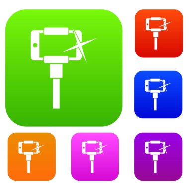 Selfie Stick Smartphone cep telefonu ile fotoğraf çekmek koleksiyonu ayarla