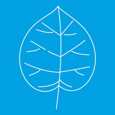 Geniş yaprak simgesi, anahat stili