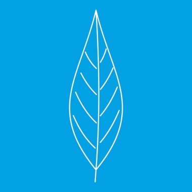 Huş ağacı yaprak simgesi, anahat stili