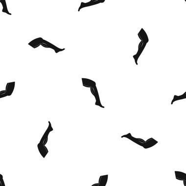 Bacaklar desen sorunsuz siyah plastik cerrahi