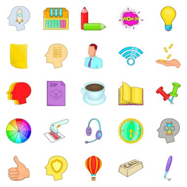 Reklam Ajansı simgeler ayarla, tarzı çizgi film