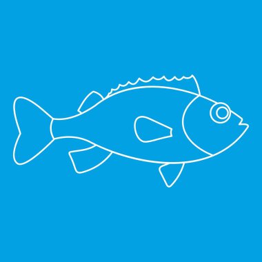 Deniz levreği simgesi, anahat stili