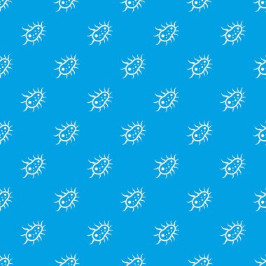 Bakteri kırkayak desen kesintisiz mavi