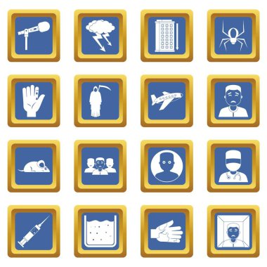 Fobi simgeleri simgeleri mavi ayarla