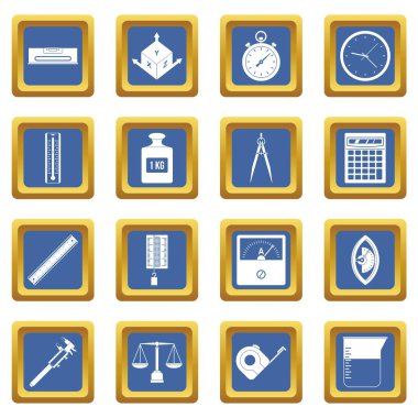 Ölçü hassas simgeleri mavi ayarla