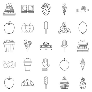 Şeker Icons set, anahat stili